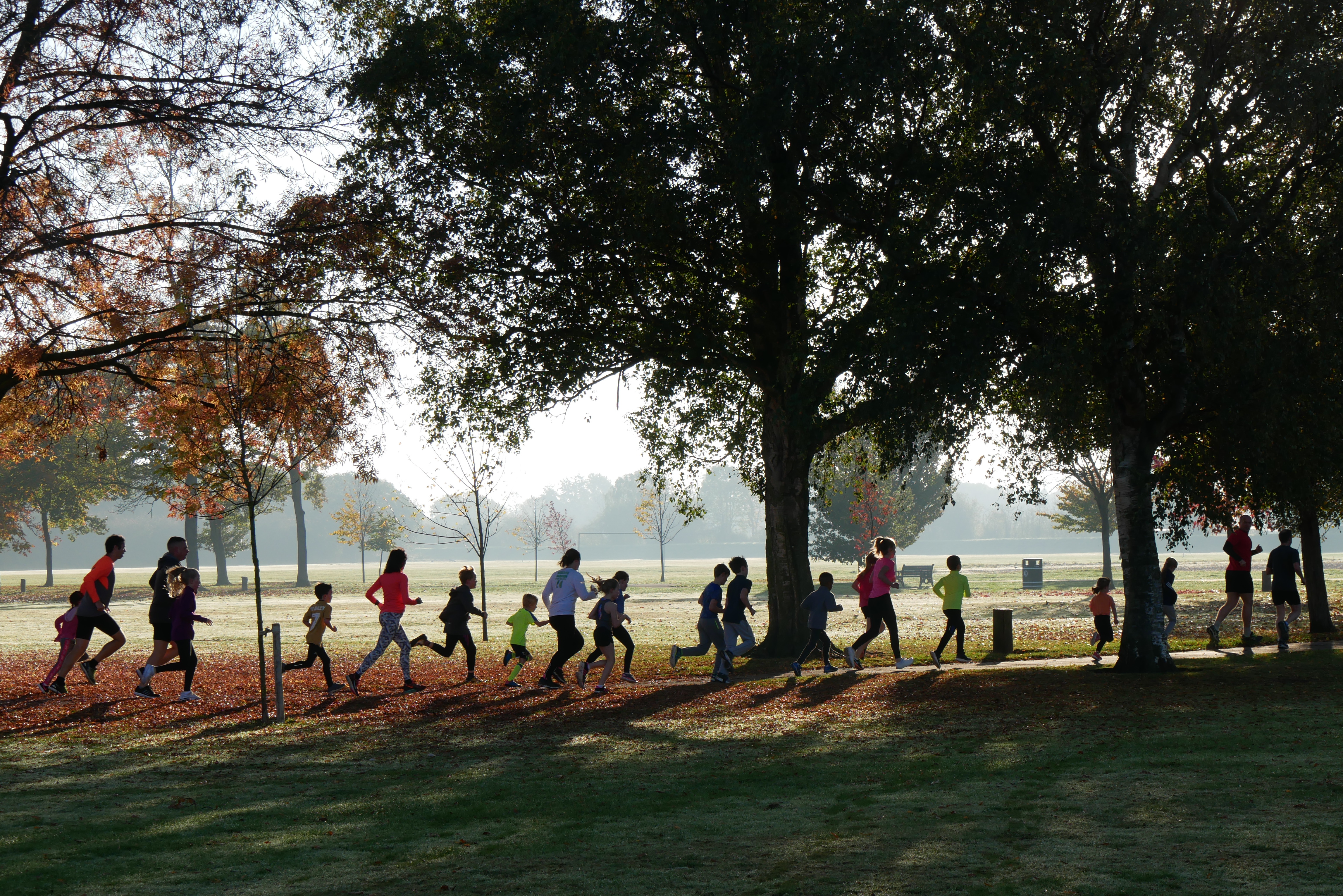 Children taking part in Long Eaton junior parkrun
