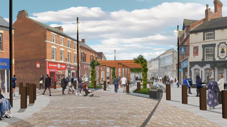 Artist’s impression of the planned Long Eaton town centre improvements