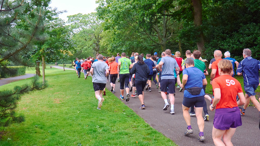 Participants taking part in Long Eaton parkrun